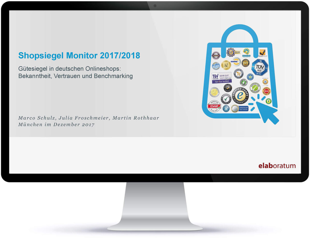 Cover Studie: Shopsiegel Monitor — Gütesiegel in deutschen Online-Shops