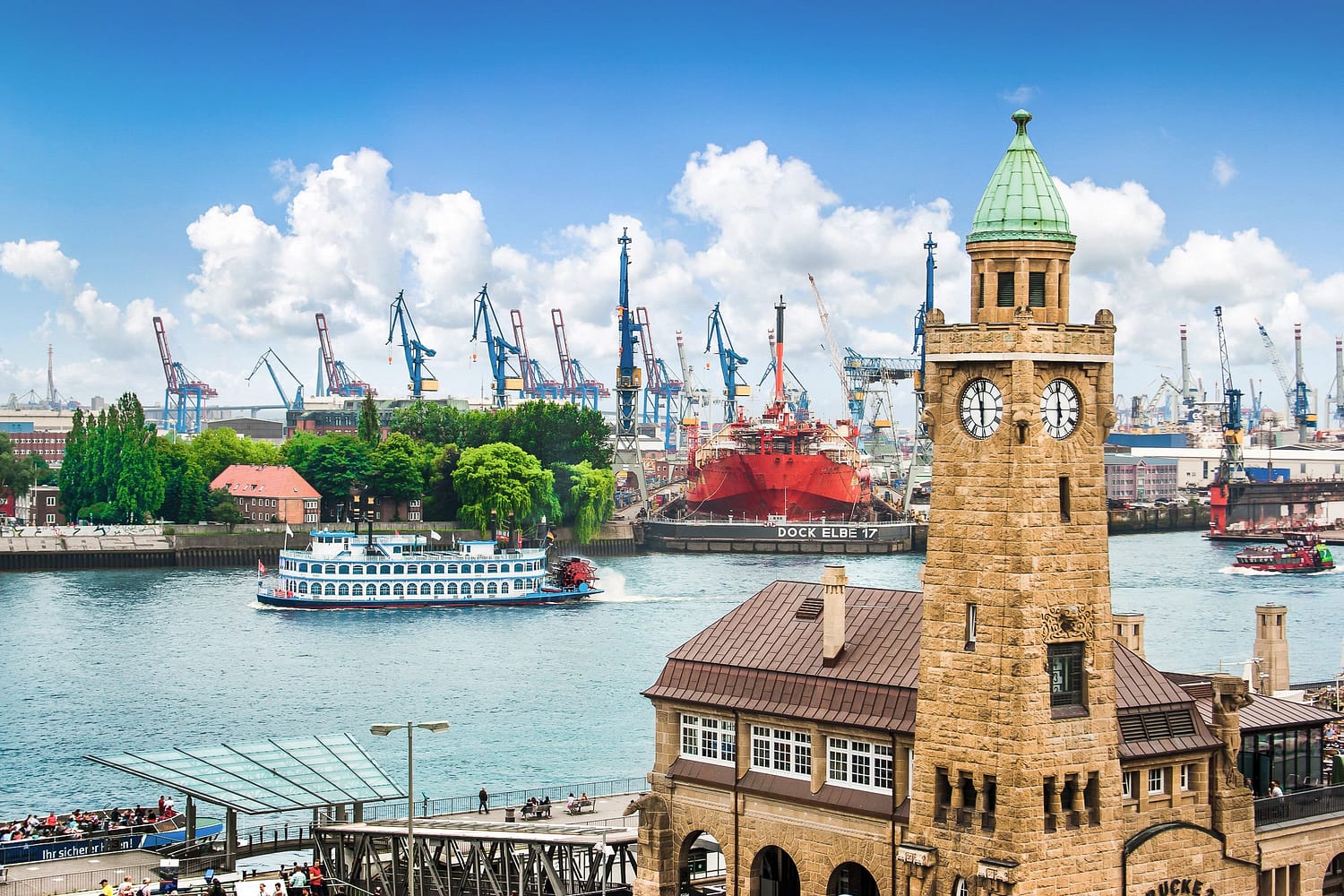 Blick in den Hamburger Hafen